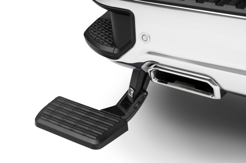 GMC Sierra 1500 Bed Step - Rear - AMP Research - Retractable - Black - `19-`26